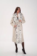 Genuine Arctic Fox Virgin Wool Wrap Coat Alaska® Outerwear Company