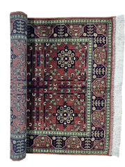 Hand-Knotted Bukharayi Rug – Brown 59” x 40” | Traditional Afghani Wool Rug Rugistan