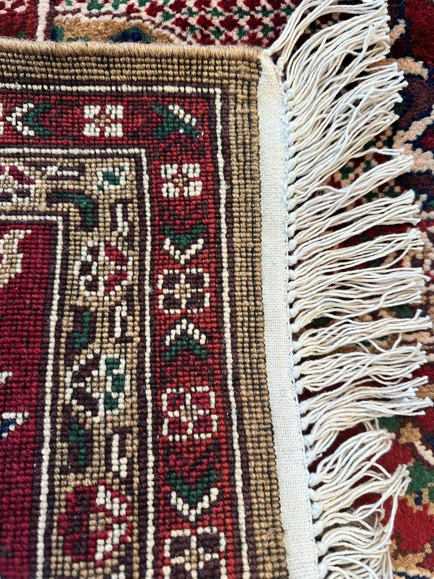 Hand-Knotted Afghan Garden Design Rug – 6’6” x 9’6” Rugistan