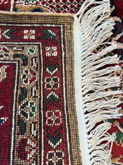 Hand-Knotted Afghan Garden Design Rug – 6’6” x 9’6” Rugistan