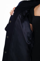 Genuine Mink Fur Virgin Wool Coat Alaska® Outerwear Company