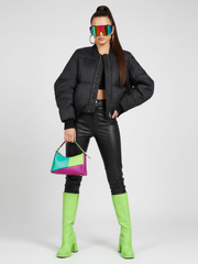 BUSHWICK Checkerboard Sequin Cropped Jacket BYMANYC ® New York