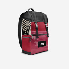 BYMANYC ® New York – NYC COUTURE Backpack in Fierce Red & Noir Zebra