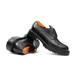 Big Cap Toe Derby shoes Black