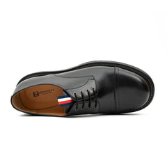 Big Cap Toe Derby shoes Black
