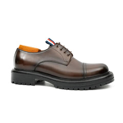 Big Cap Toe Derby shoes Coffee