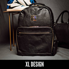 Black Leather Daily Commuter Bag XL Sole Premise
