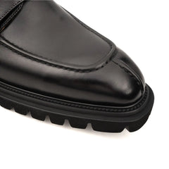 Black Double Monk Lug Boot