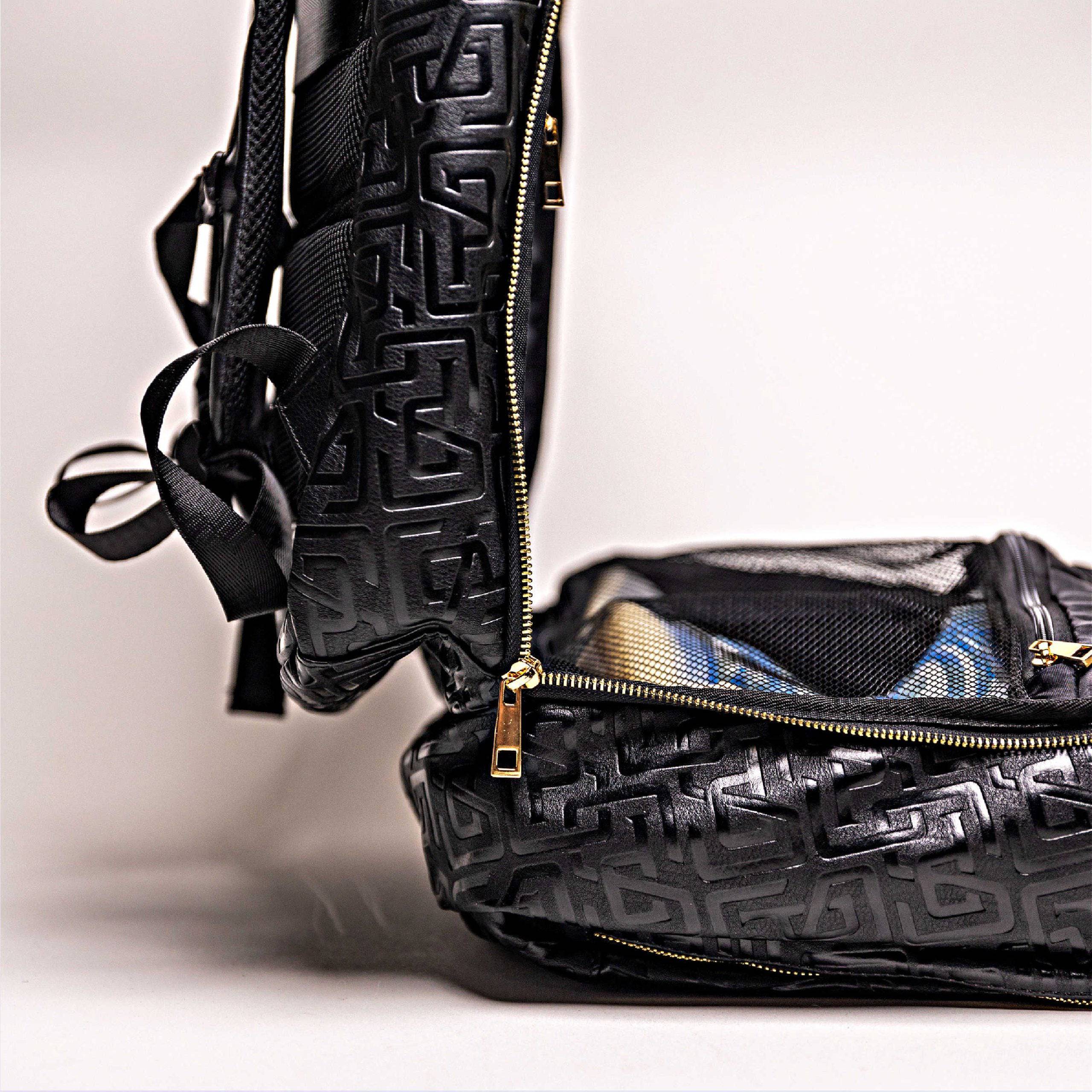 Black Monogram Leather Commuter Bag Sole Premise