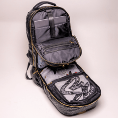 Black Monogram Leather Patented Carry-On Backpack Sole Premise