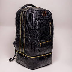 Black Monogram Leather Patented Carry-On Backpack Sole Premise