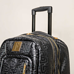 Black Monogram Leather Carry-On Roller Bag Sole Premise