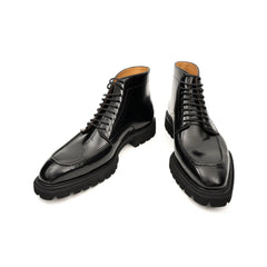 Black Patent Lug Sole Boot
