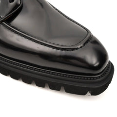 Black Patent Lug Sole Boot