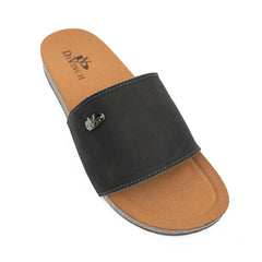 Black Single - Strap Slide Sandals