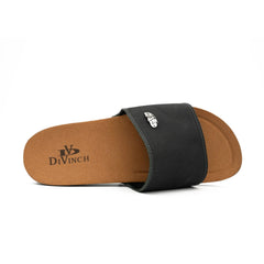 Black Single - Strap Slide Sandals
