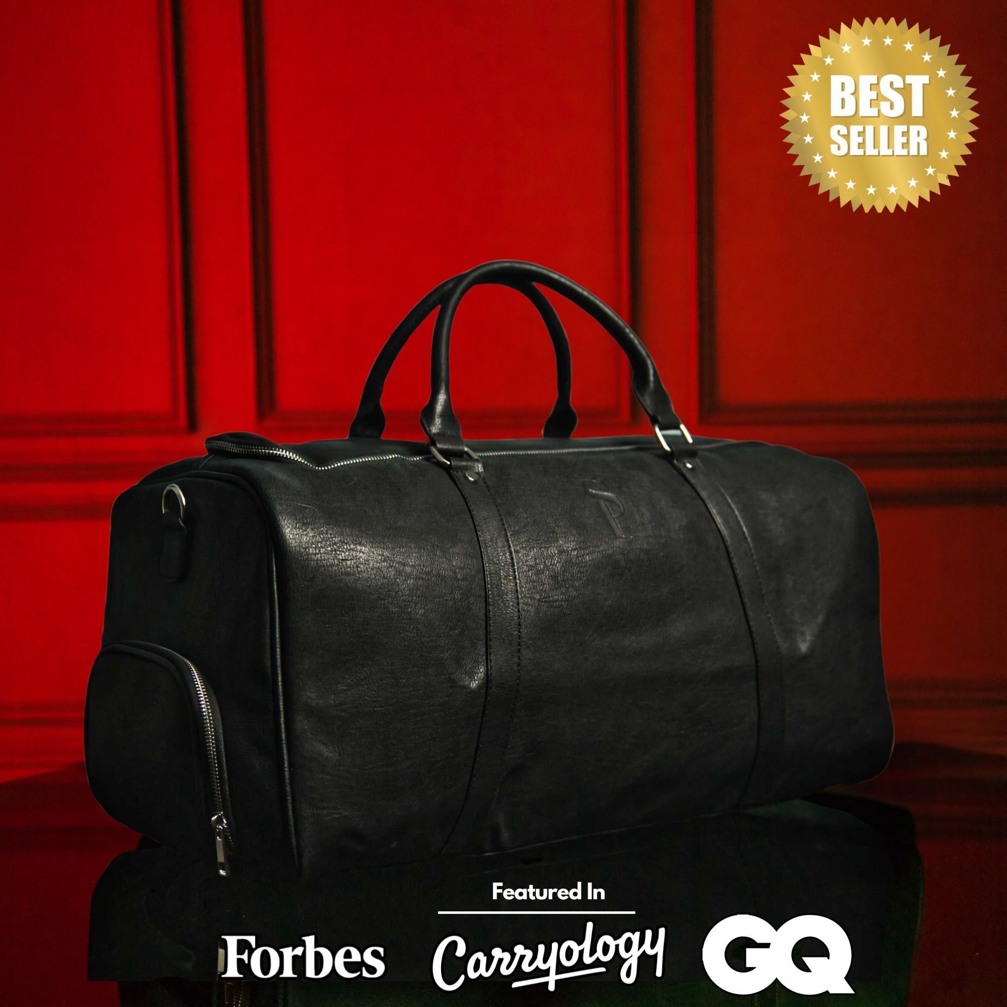 Black Leather Duffle Bag Sole Premise