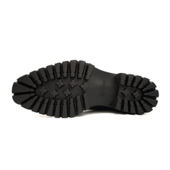 Blue Patent Lug Sole Boot