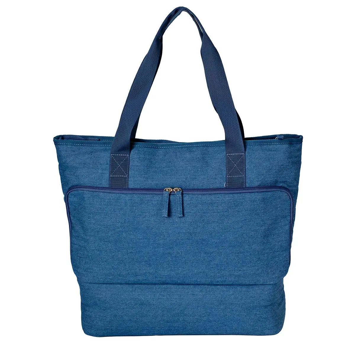 Denim Beach Bag w/ Straw Hat