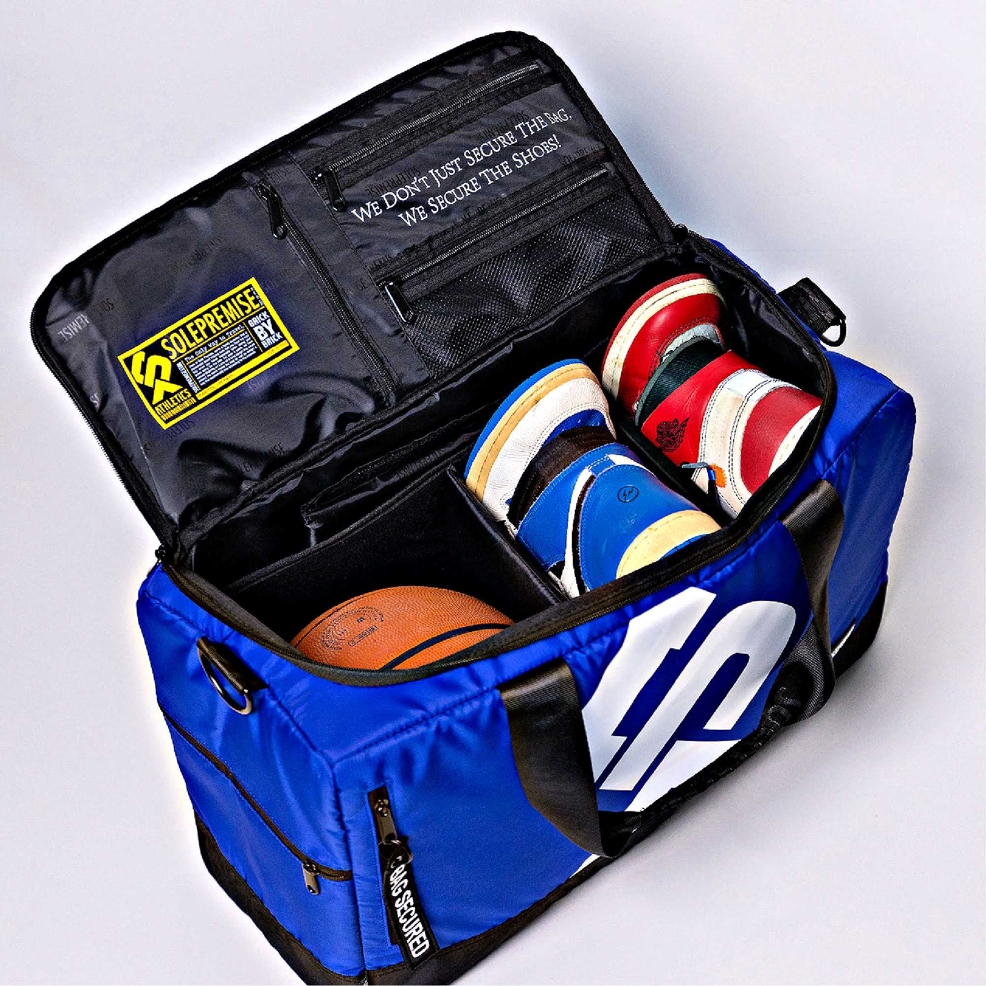 Blue Sneaker Duffle Sole Premise