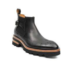 Brogue Chelsea Boots Black
