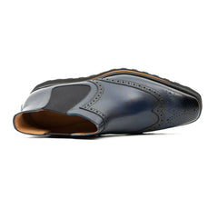 Brogue Thick-Soled Chelsea Boot 2891 Blue