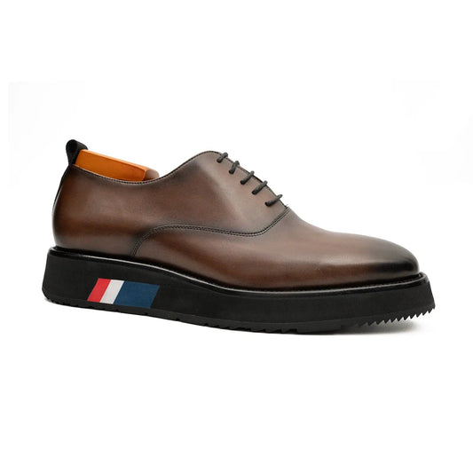 Brown Calfskin Oxford Shoes