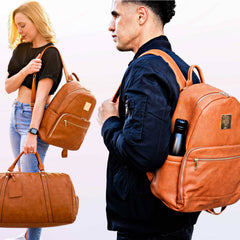 Brown Leather Carrier Backpack Sole Premise