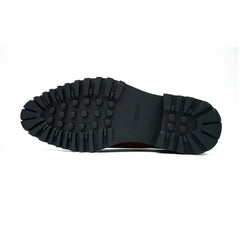 Brown Dual-Buckle Chunky Sole Brogues