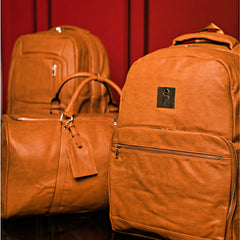 Brown Tumbled Leather 3 Bag Set Sole Premise