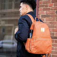 Brown Leather Carrier Backpack Sole Premise