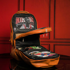 Brown Leather Luxury Patented Carry-On Bag Sole Premise