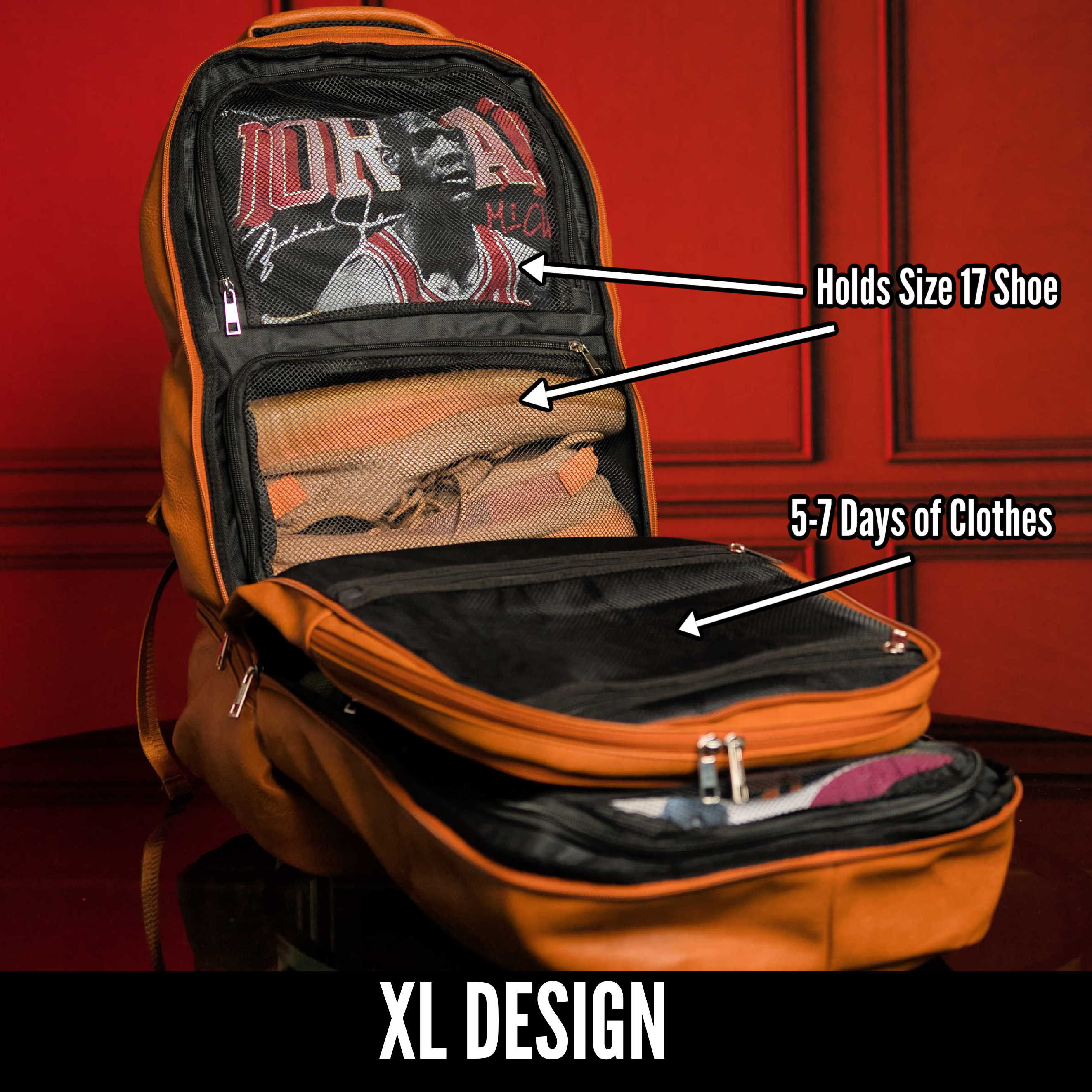 Brown Leather Patented Carry-on Bag (XL Design) Sole Premise