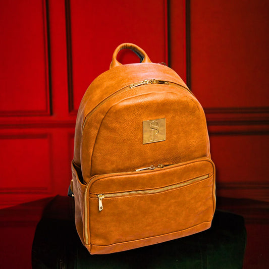 Brown Leather Carrier Backpack Sole Premise