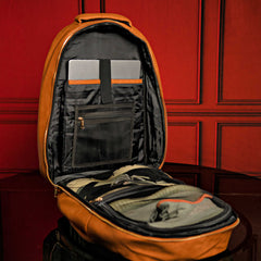 Brown Leather Roller Carry-on Set Sole Premise