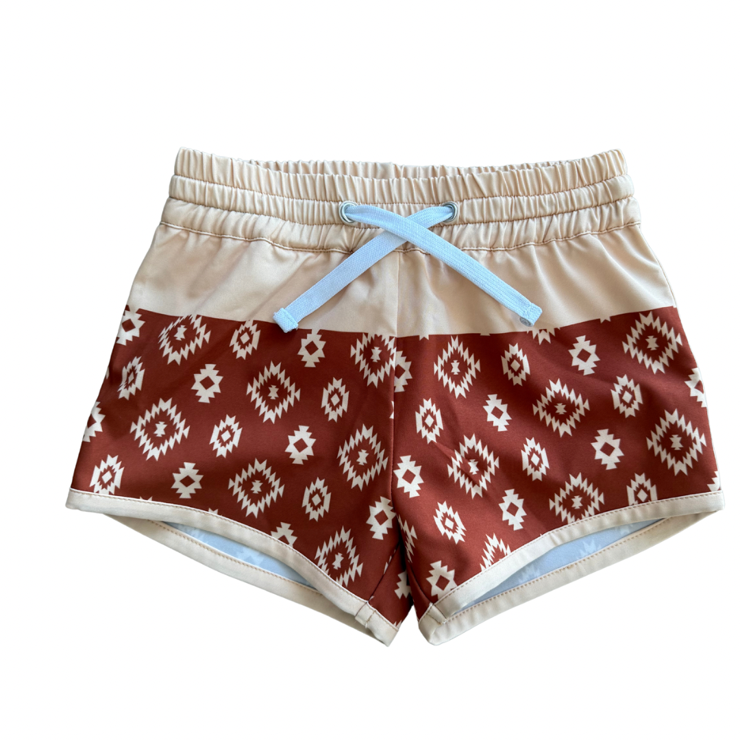 color block- hybrid shorts Keep the Littles Wild