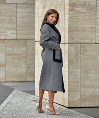 Genuine Scandinavian Mink Fur Trim Wool Coat Alaska® Outerwear Company