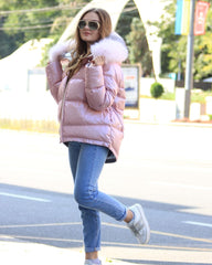 ⇆ Nicole Genuine Polar Fox Reversible Down Coat Alaska® Outerwear Company