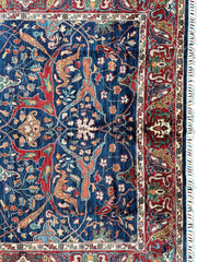 Hand-Knotted AfghanI Bidjar Ghazni Wool Rug – 6'7" x 9'10" – Elegant Floral Design Rugistan