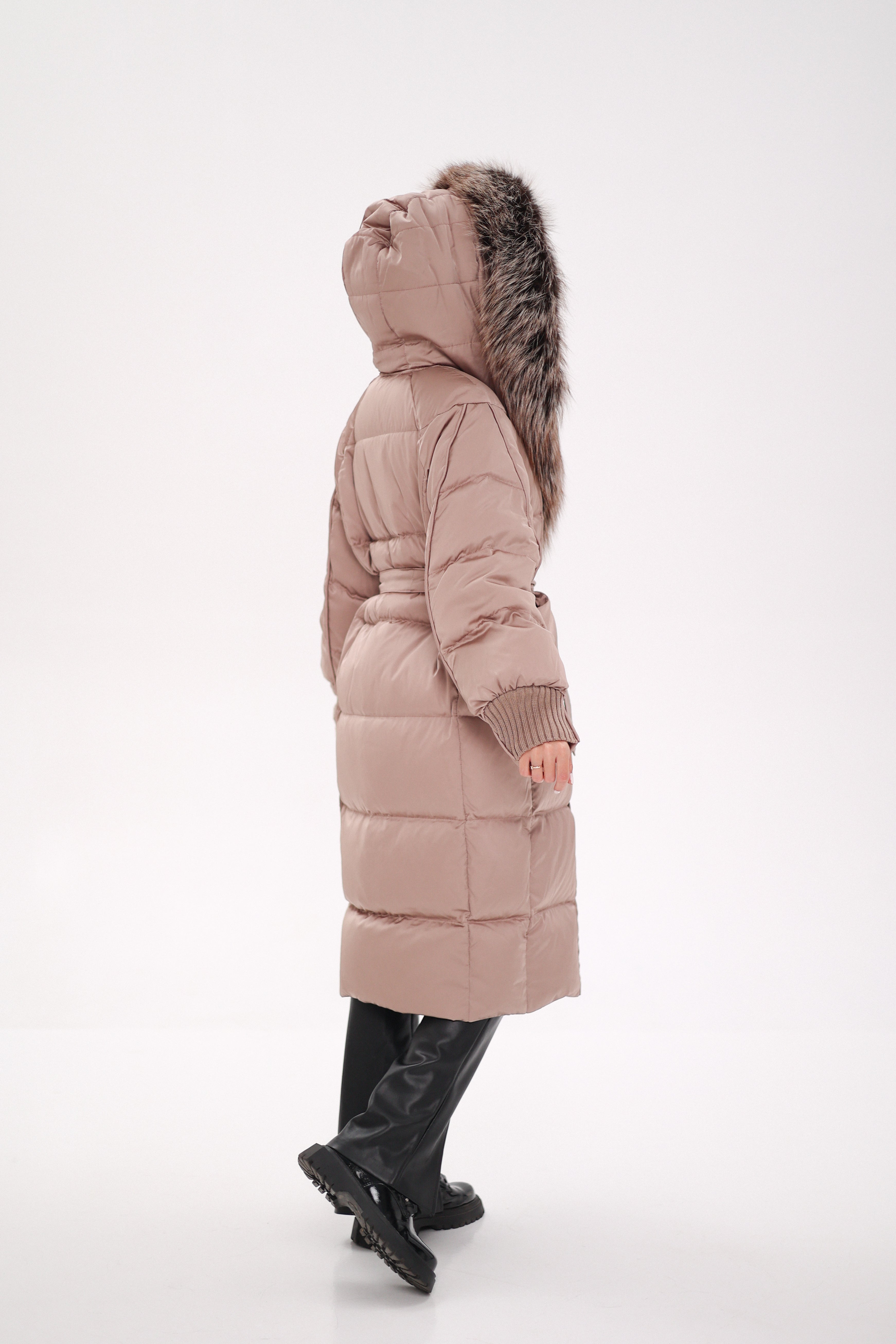 Rei Silver Fox Fully Lined Hood Down Coat in Blush Alaska® Outerwear Company