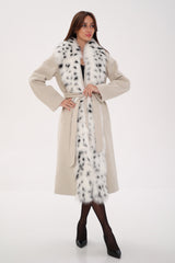 Genuine Arctic Fox Virgin Wool Wrap Coat Alaska® Outerwear Company