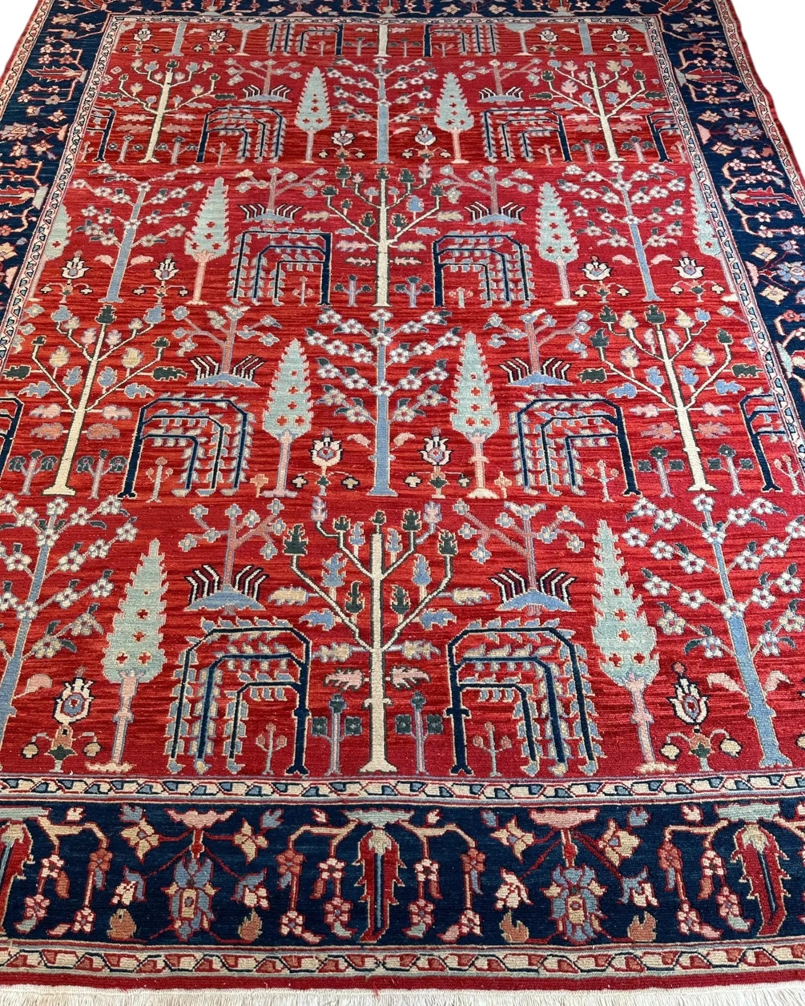 Handwoven Soumak Multicolor Wool Area Rug – 8’ x 10’ Rugistan