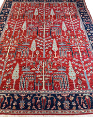 Handwoven Soumak Multicolor Wool Area Rug – 8’ x 10’ Rugistan