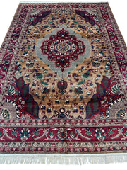 Hand-Knotted Afghan Garden Design Rug – 6’6” x 9’6” Rugistan