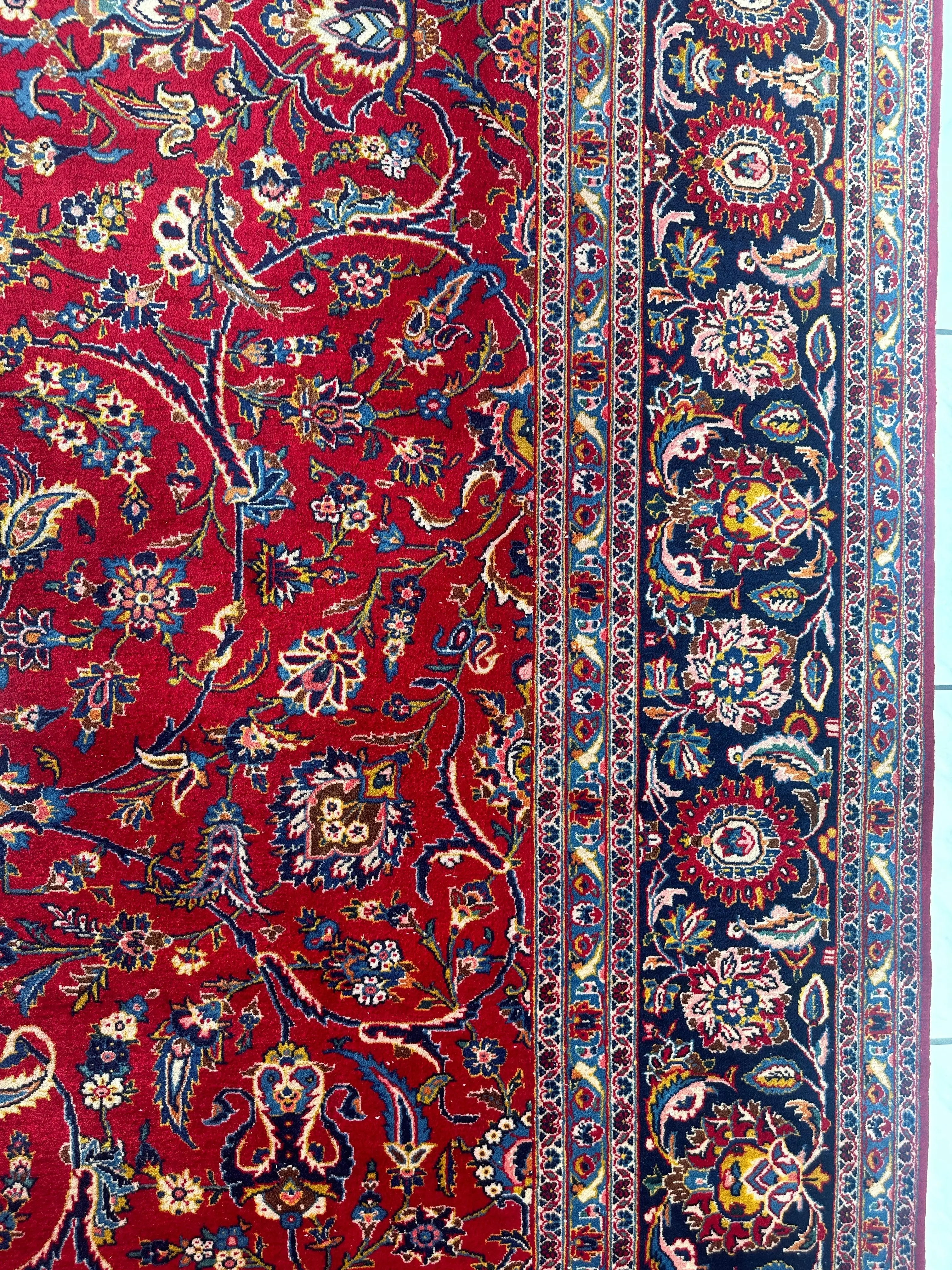 Incredible Persian Kashan All Over Wool Rug 10’2” x 14’ Rugistan