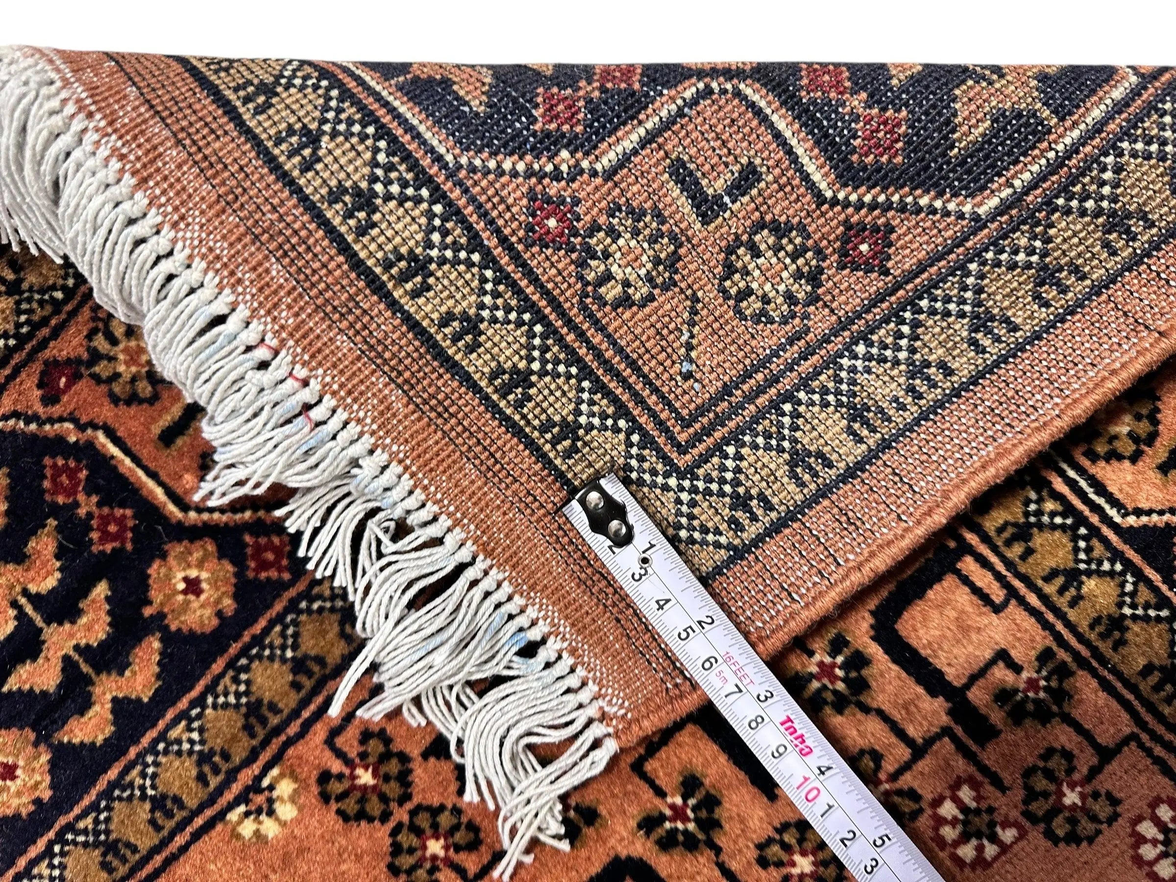 Hand-Knotted Bukharayi Rug – Peach 59” x 40” | Traditional Afghan Wool Rug Rugistan