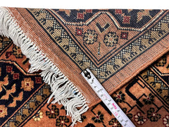 Hand-Knotted Bukharayi Rug – Peach 59” x 40” | Traditional Afghan Wool Rug Rugistan