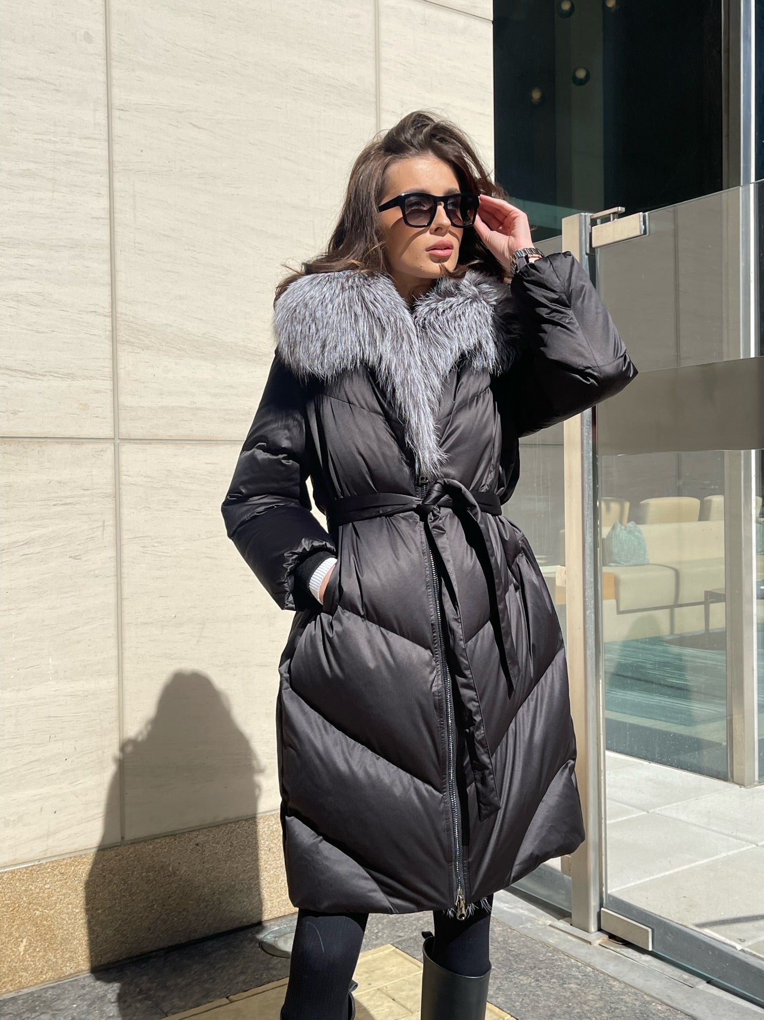 Amandine Genuine Silver Fox Down Parka Alaska® Outerwear Company