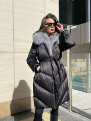 Amandine Genuine Silver Fox Down Parka Alaska® Outerwear Company