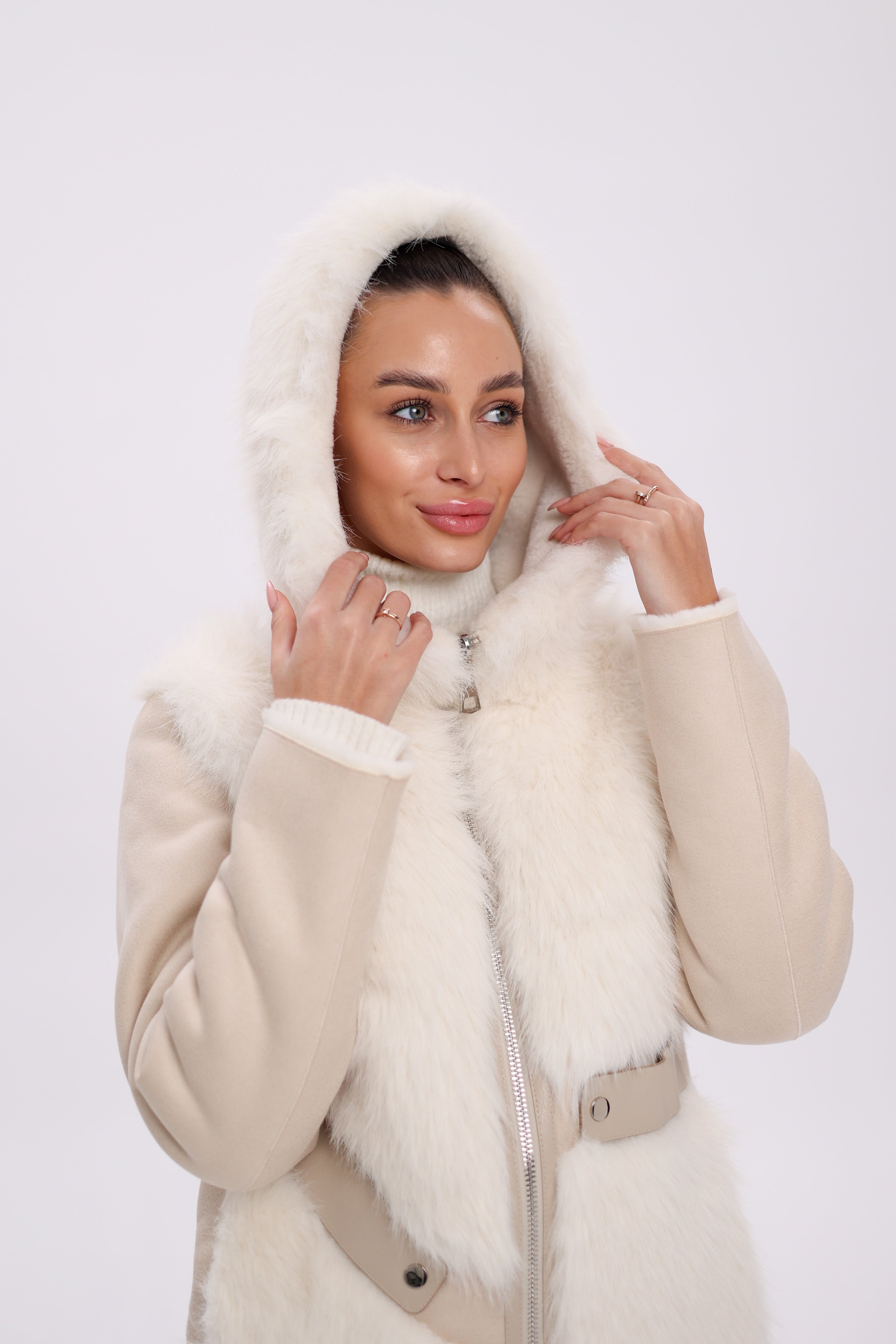 ⇆ Reversible Hooded Wool Blend Jacket Alaska® Outerwear Company